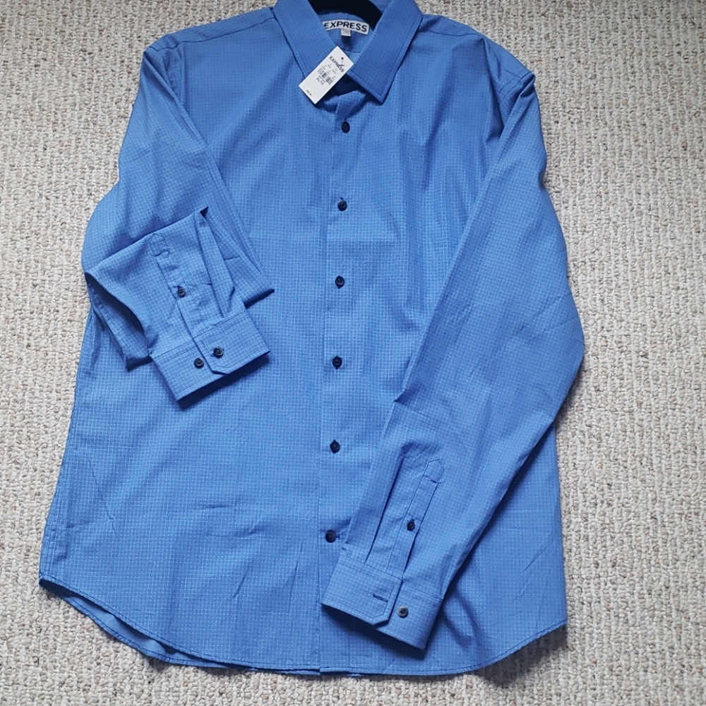 Express Blue Button Down